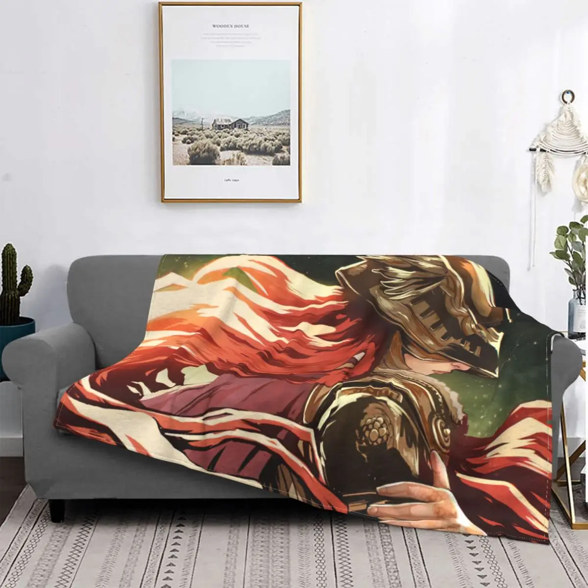 

Фланелевое Одеяло Elden в виде кровавого волка, весна-осень