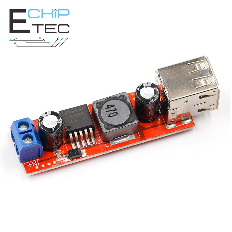 

DC 6V-40V to 5V 3A Double USB Charge DC-DC Step-down Converter Module for Vehicle Charger LM2596 Dual USB