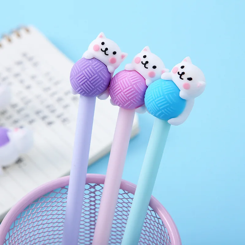 

36Pcs Cute Cartoon Cat Gel Pen Creative Handles Students Pens Stationery Office School Supplies