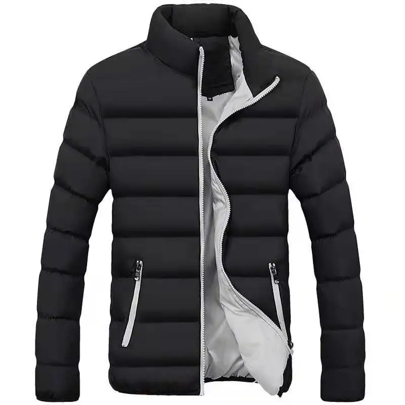 

Casacos Masculinos de Inverno Moda Gola Parker Masculina Jaqueta Acolchoada com Zíper Inverno 2022 Jaqueta Casual