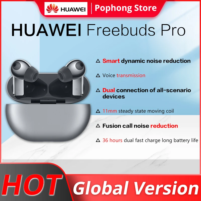 Global Version Huawei Freebuds Pro TWS Earphones True Wireless Bluetooth Headphones Sports Gaming Headsets Waterproof Earbuds