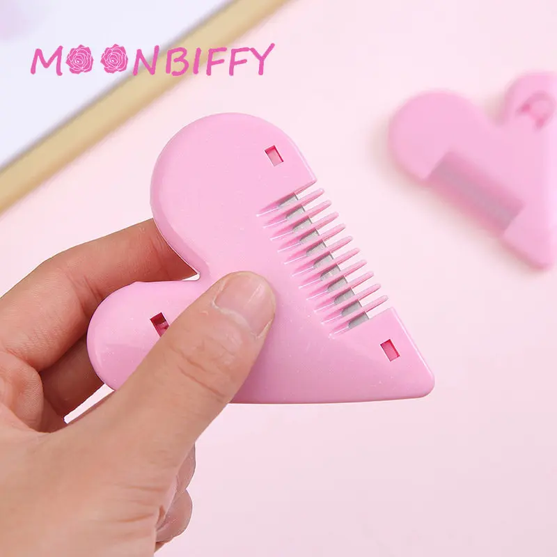 

Heart Shape Hair Cutting Trimmer Barber Comb Bangs Hair Remover Home Mini Makeup Tools For Thinning Beauty Hair Cut Accessories