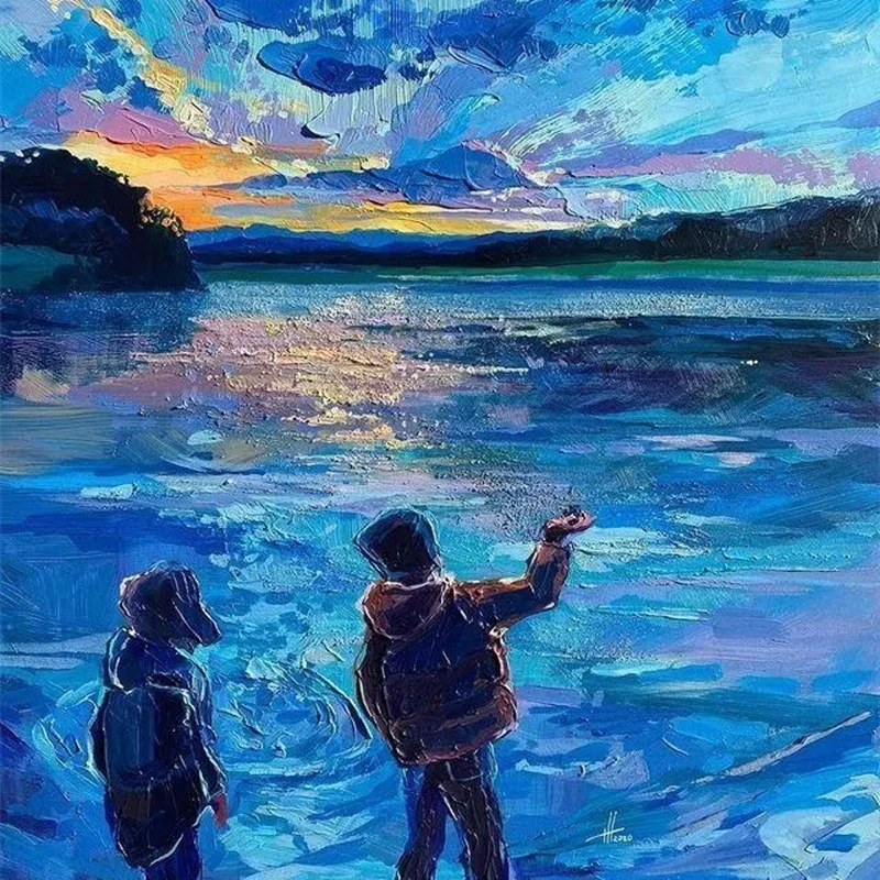 

Diamond Painting Landscape Blue Sea 5d Diy Mosaic Full Square Round Drill Diamant Of Rhinestone Daimond Embroidery Pictures