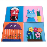 baby vilt rustig boeken drukke board montessori speelgoed voor peuters activiteit zintuiglijke boek educatief basic leven vaardi