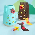 Магнитный игрушечный набор для кормления детей, Поймай червя