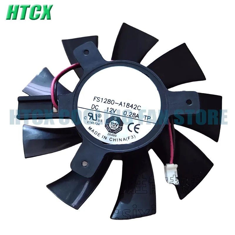 FS1280-A1842C DC 12V Dia. Двухпроводный серверный безрамочный вентилятор 75 мм c. T.C 40