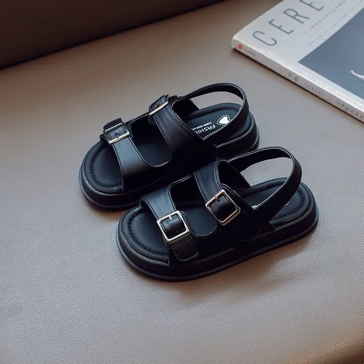 Сандалии для девочек Новинка 2024 летняя спортивная обувь на мягкой подошве модная