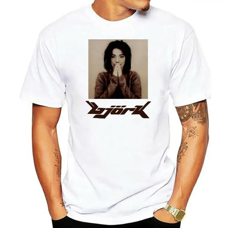 

90S Bjork T-Shirt Vintage 1993 Debut Album Winterland Us Size S-2Xl High Quality Casual Printing Tee Shirt