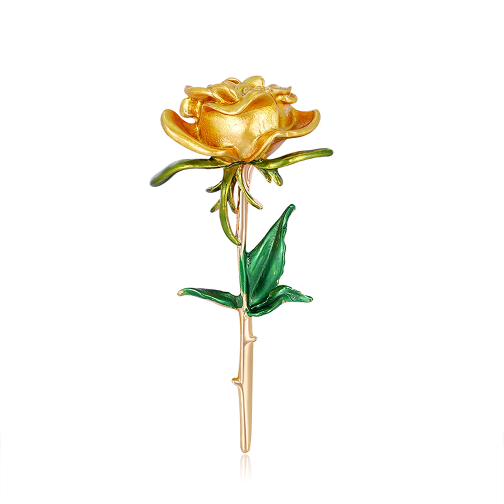 

Rose Flower Brooch Fashion Classy Pin Coat Suit Collar Accessories For Party Banquet Women Lady
