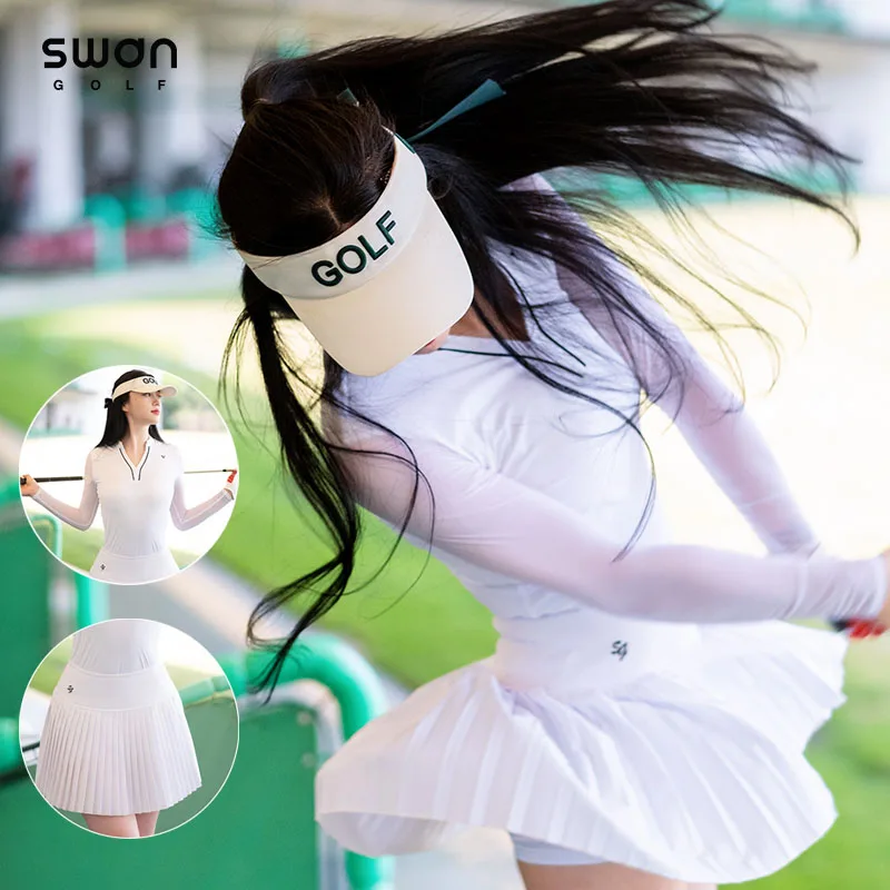 Shirt Lady Anti-empty Skort Pleated Skirt Golf Clothing Sets