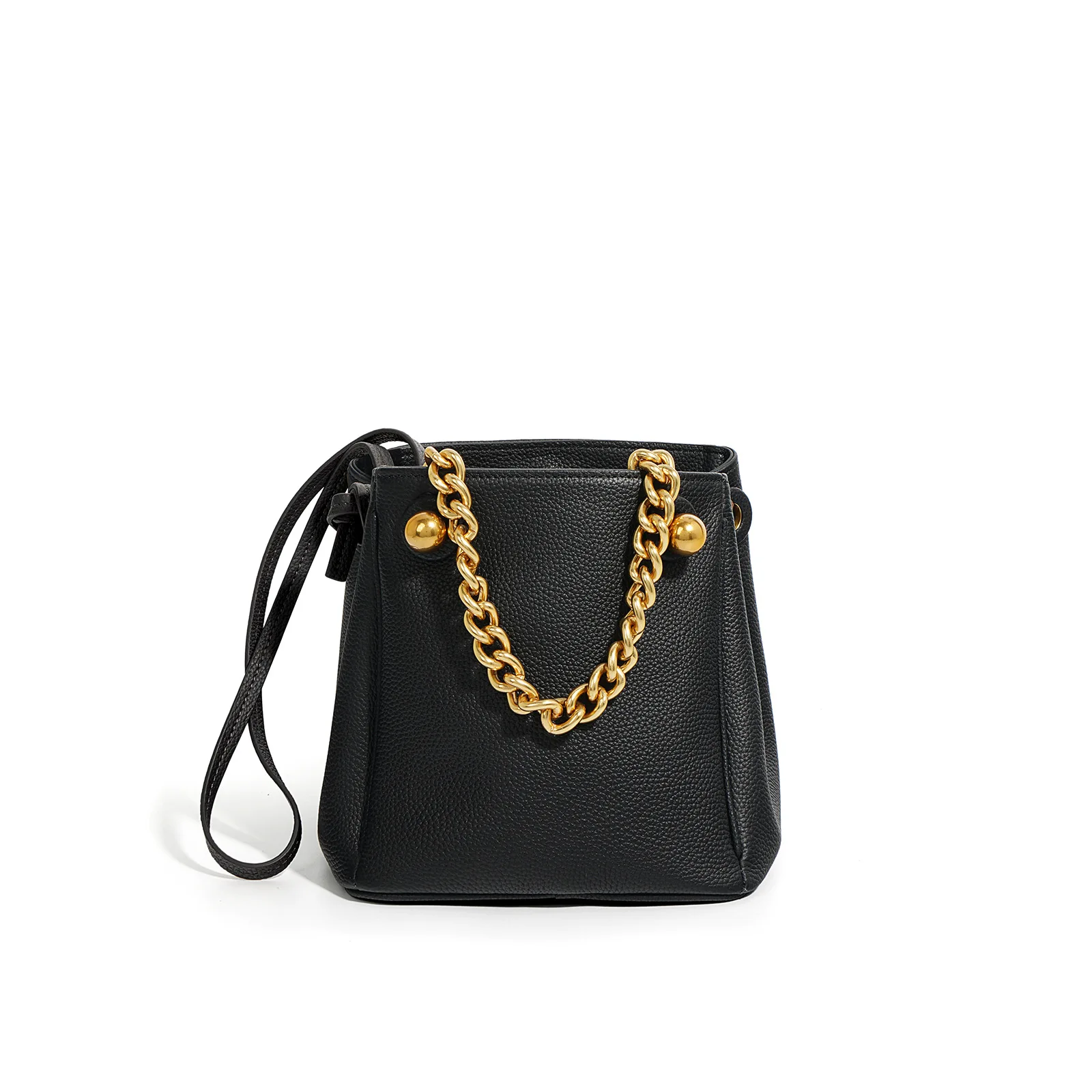 Togo Genuine Leather Bags for Women Designer Luxury Bag Bucket Handbags 2023 Versatile Commuting Bag Chian Ladies Shoulder Bag