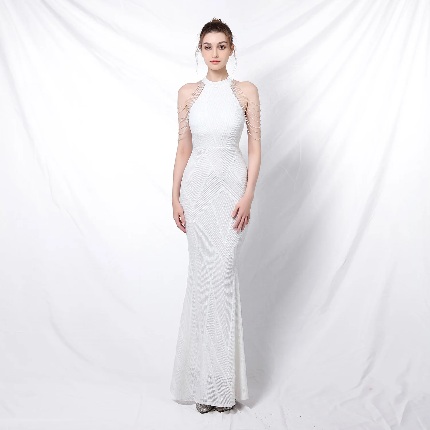 Luxury Party Elegant Dresses for Women 2022 Evening Prom Formal Long Clothes Sexy Sequin Cocktail Ceremony Birthday Maxi Outfits