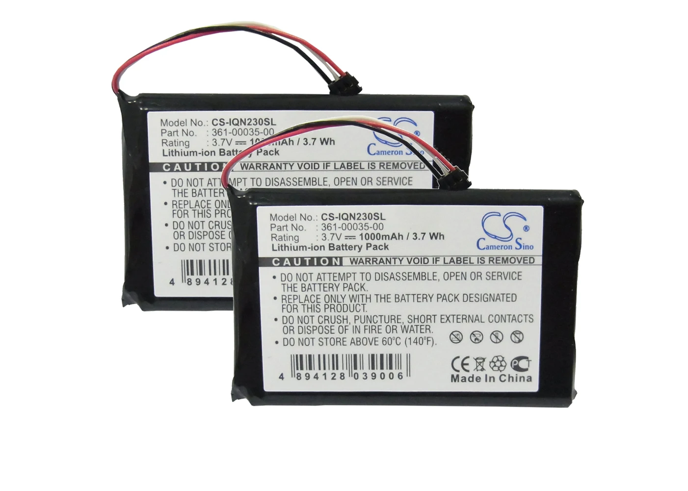 

2 упаковки, 2370 мА аккумулятор для Garmin Nuvi 361 лм, Nuvi 2360LMT, Nuvi 2360LT, Nuvi 00035 361-00035-00,--02