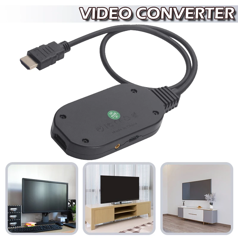 1 шт. небольшой 3-в-1 выход HD 1080P видеокабель разветвитель 4K сверхвысокой четкости переключатель адаптер конвертер для VGA DTV HDTV