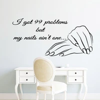 vinyl wall stickers nail shop quote sentence art commercial area interior nail shop decorative accessories