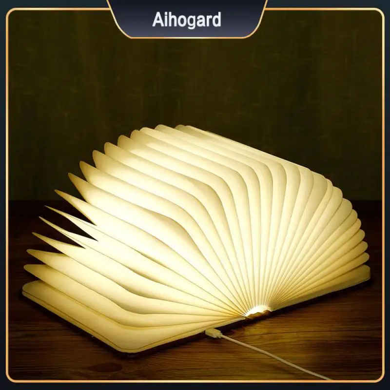 

A Book Shaped Lamp Folding Book Light Easy To Carry Home Desk Lamp Decoration Transmittance 90 Feel Warm And Comfortable.