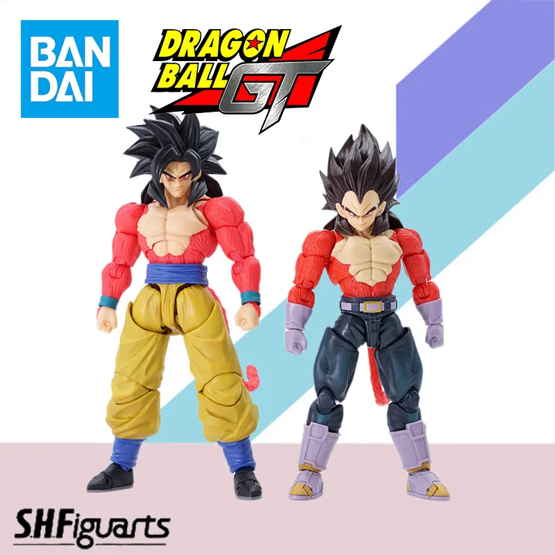 

Фигурка Bandai S.H. Фигуртс SHF Dragon Ball GT Super Saiyan4 Vegeta Goku, фигурка из аниме, готовая модель, игрушка в подарок