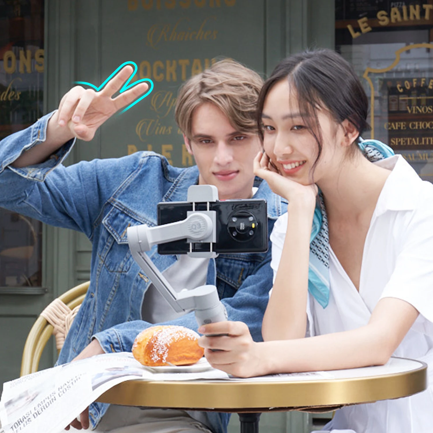 Tanie Zhiyun Smooth Q4 Smartphone Stabilizator Dla IPhone 14/13 Pro Max/Xiaomi/Huawei/Samsung Xiaomi VS DJI OM 5 Stabilizator Telefonu