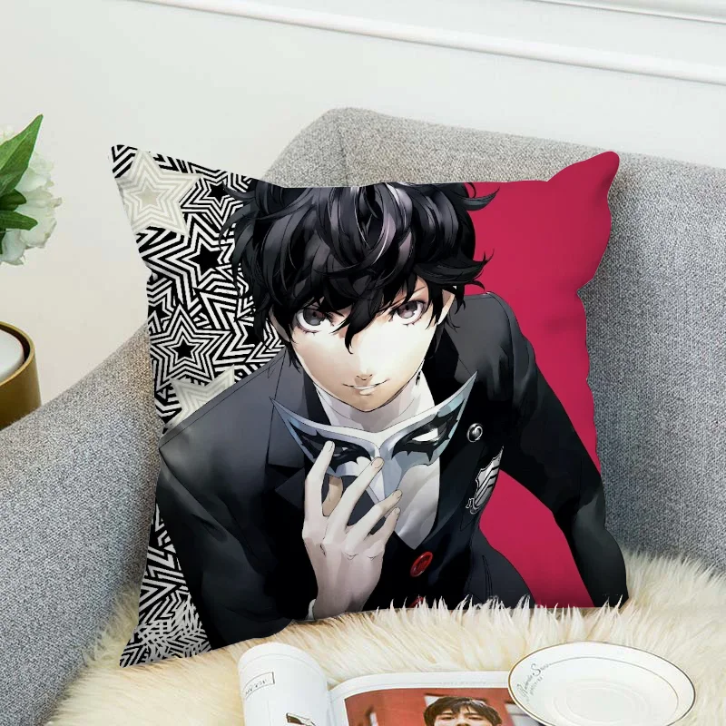 Laumango декоративный чехол для подушки Persona 5 насыщенный 45x45 вязаный