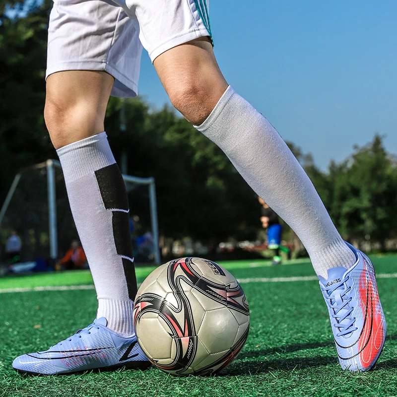 Men Football Shoes Low-top Non-slip Kids Youth Grass Review Football Bare Boots Training Original Cleats FG/TF Soccer Sneakers