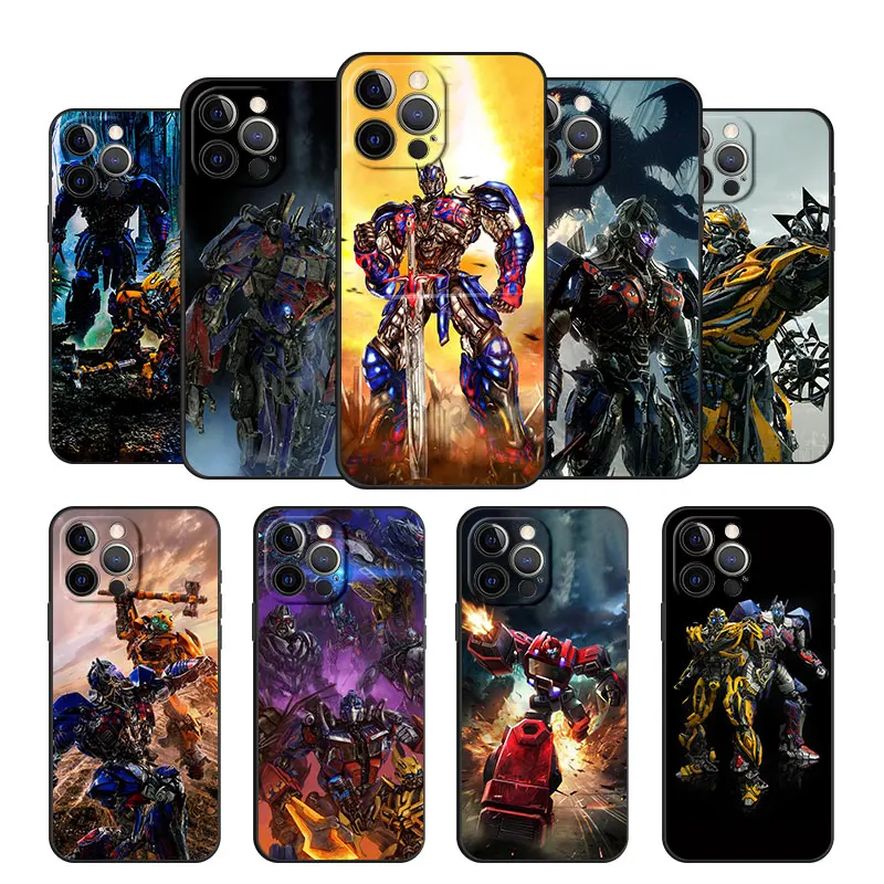 

Cover Case for iPhone 11 12 13 Mini Pro Max SE 2020 11Pro 12Pro 13Pro Coque Fashion Shockproof Soft Bumblebee Transformer Car