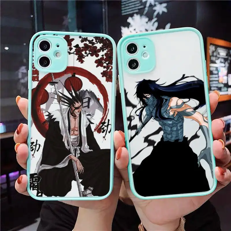 

Anime BLEACH grim Reaper Kurosaki ichigo Phone Case matte transparent For iphone 14 11 12 13 plus mini x xs xr pro max cover