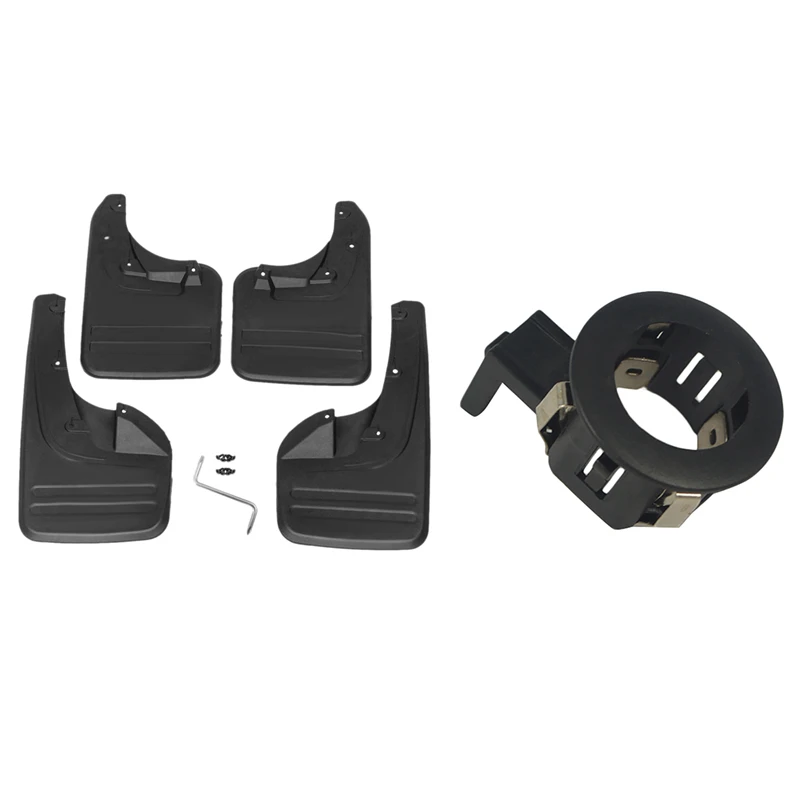 

Car Parking Sensor Retainer 89348-33080 8934834020 With 4Pcs Mud Flaps Mudguards Splash Guards Fender