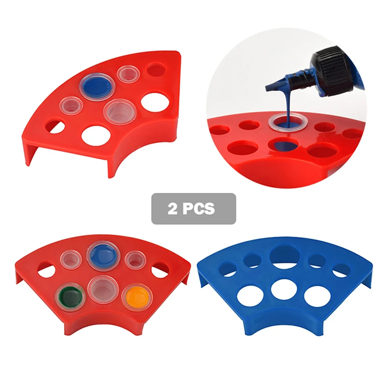 

2Pcs 8Holes Tattoo Ink Cup Holder Stand Makeup Accessories Trailer Supplies Tatoo Tool Pigment Brack Container