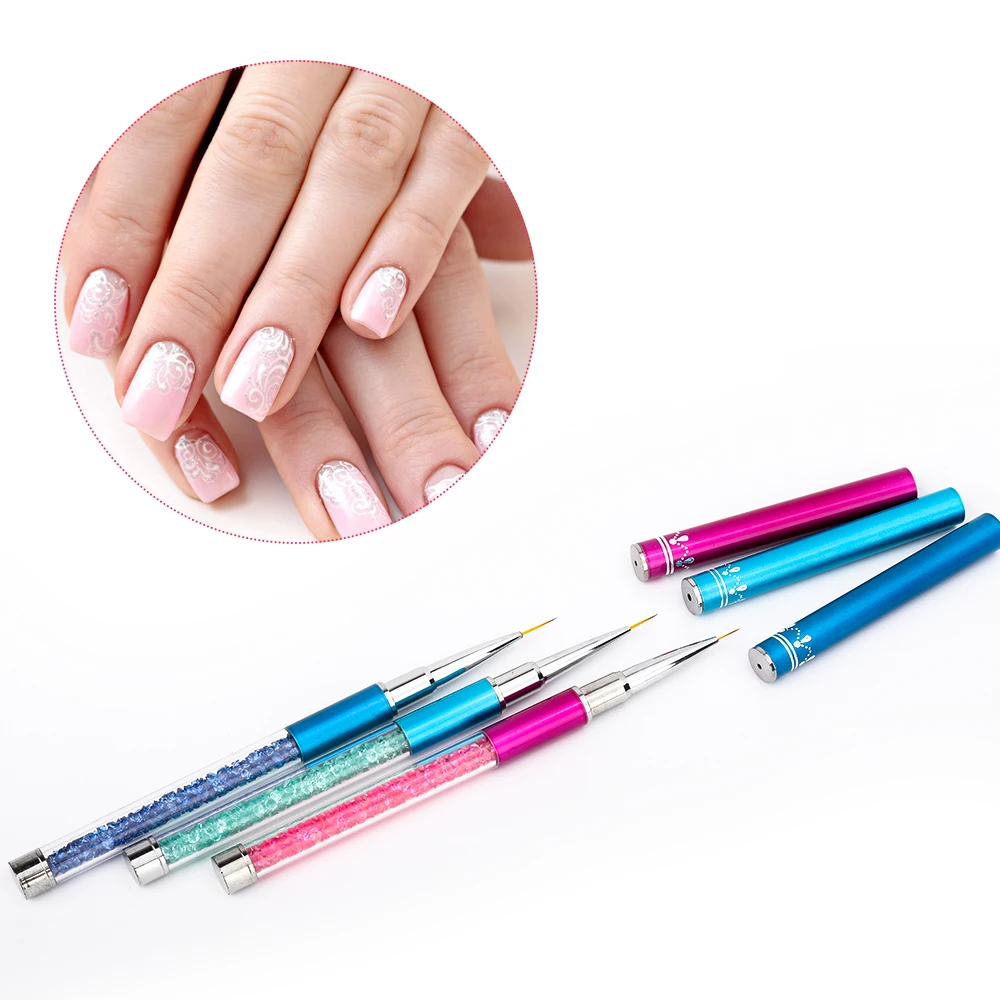 

1pc Nail Brushl Art Line Painting Pen 3D Tips DIY Acrylic UV Gel Brushes Drawing Design Girl Manicure Painting Tool Nail Art