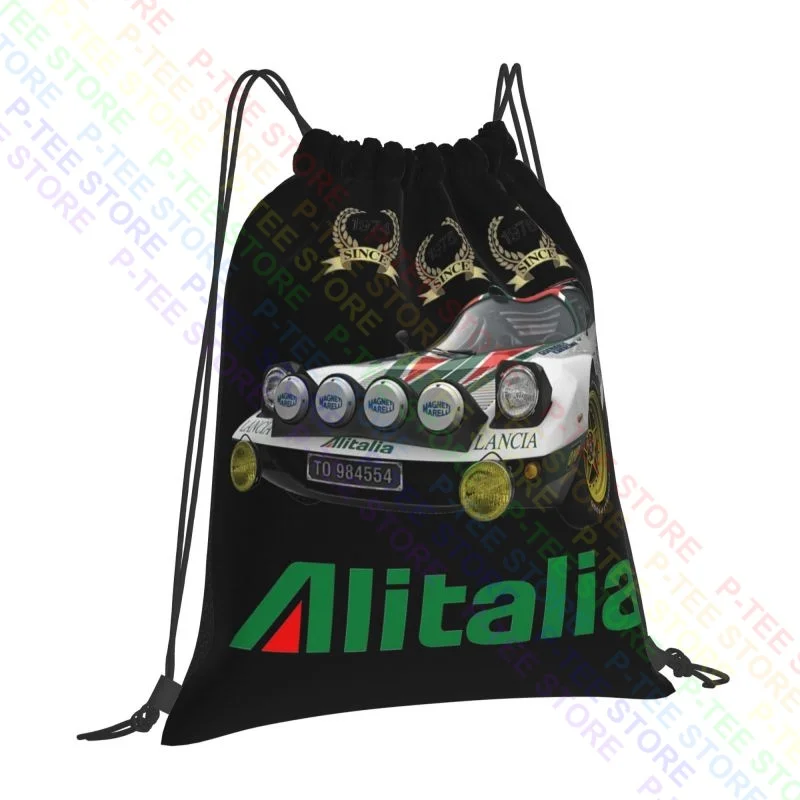 Ралли гонки Lancia Stratos Hf Group 4 Alitalia Wrc Сумки на шнурке сумка для спортзала рюкзак