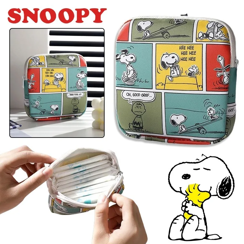 Сумка для хранения гигиенических салфеток Snoopy милая портативная Женская