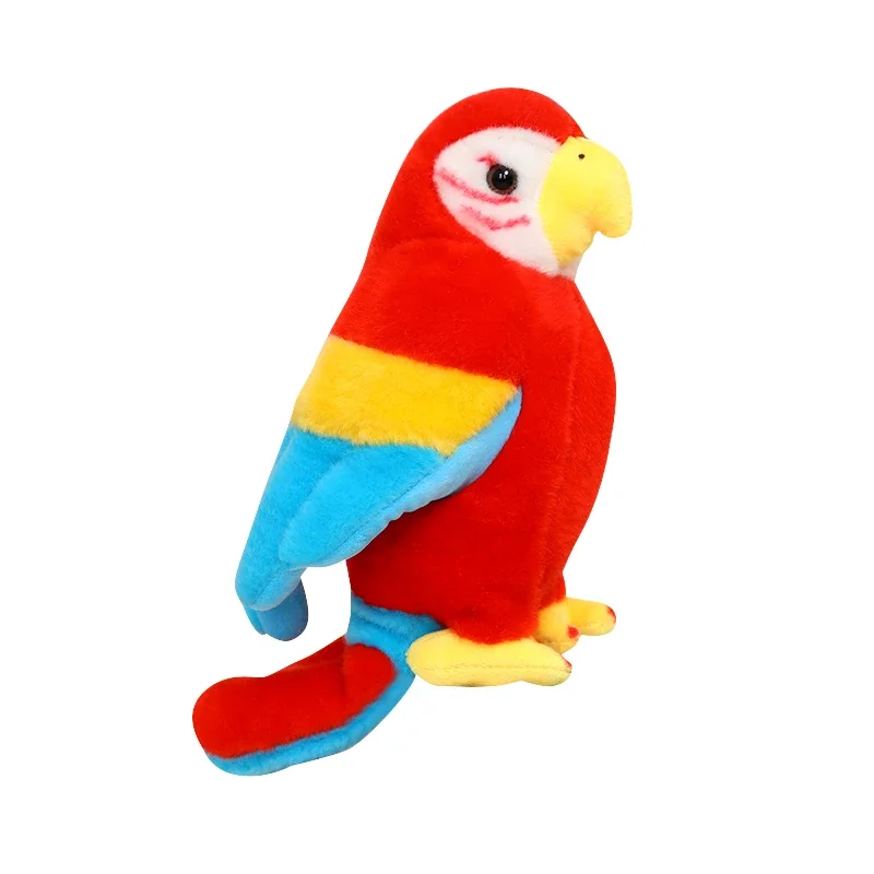 25cm Cute Cartoon Bird Simulation Colorful Parrot Plush Toy Homdecor Stuffed Dolls Soft Animal Gift for Kids Decoration