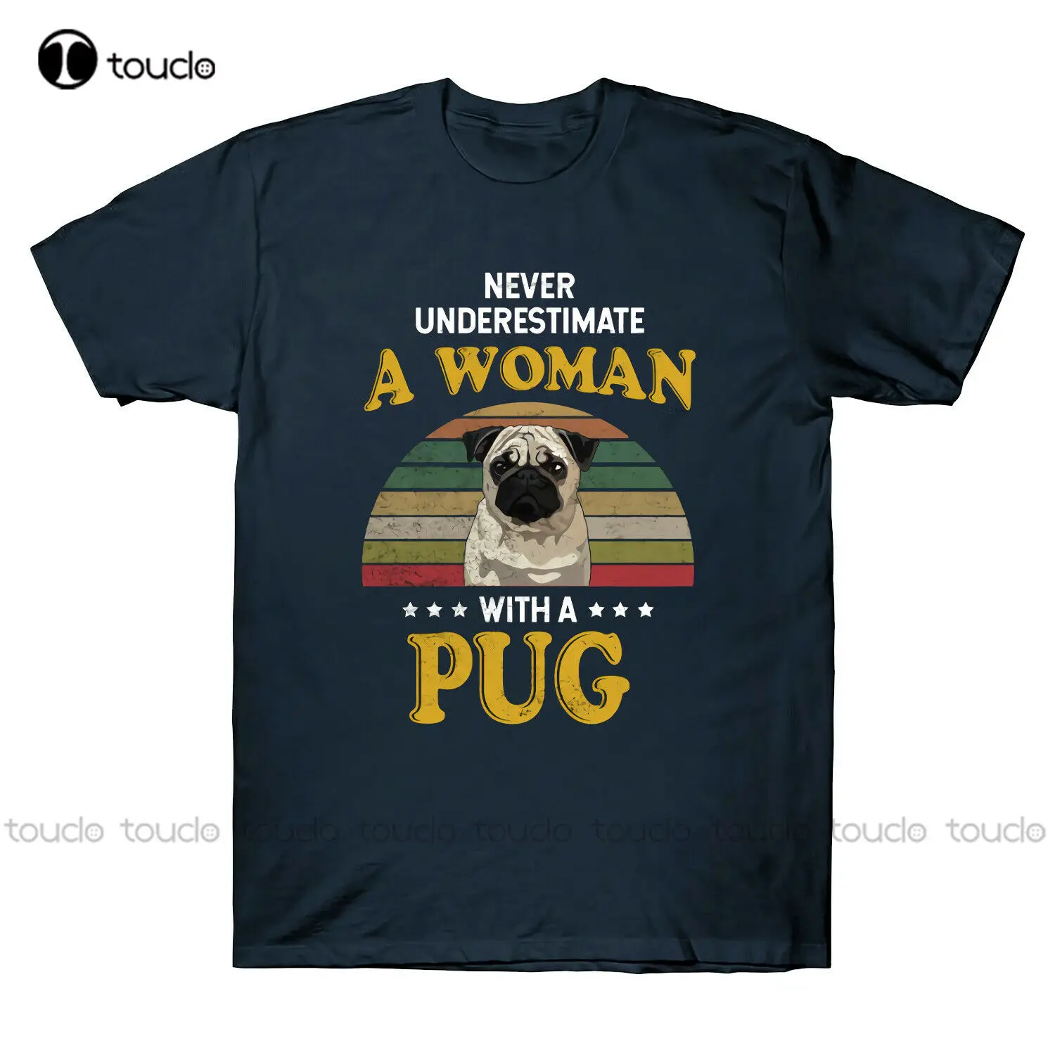 

Никогда не подучить женщин с Мопсом винтажная забавная хлопковая черная футболка унисекс Женская Мужская футболка