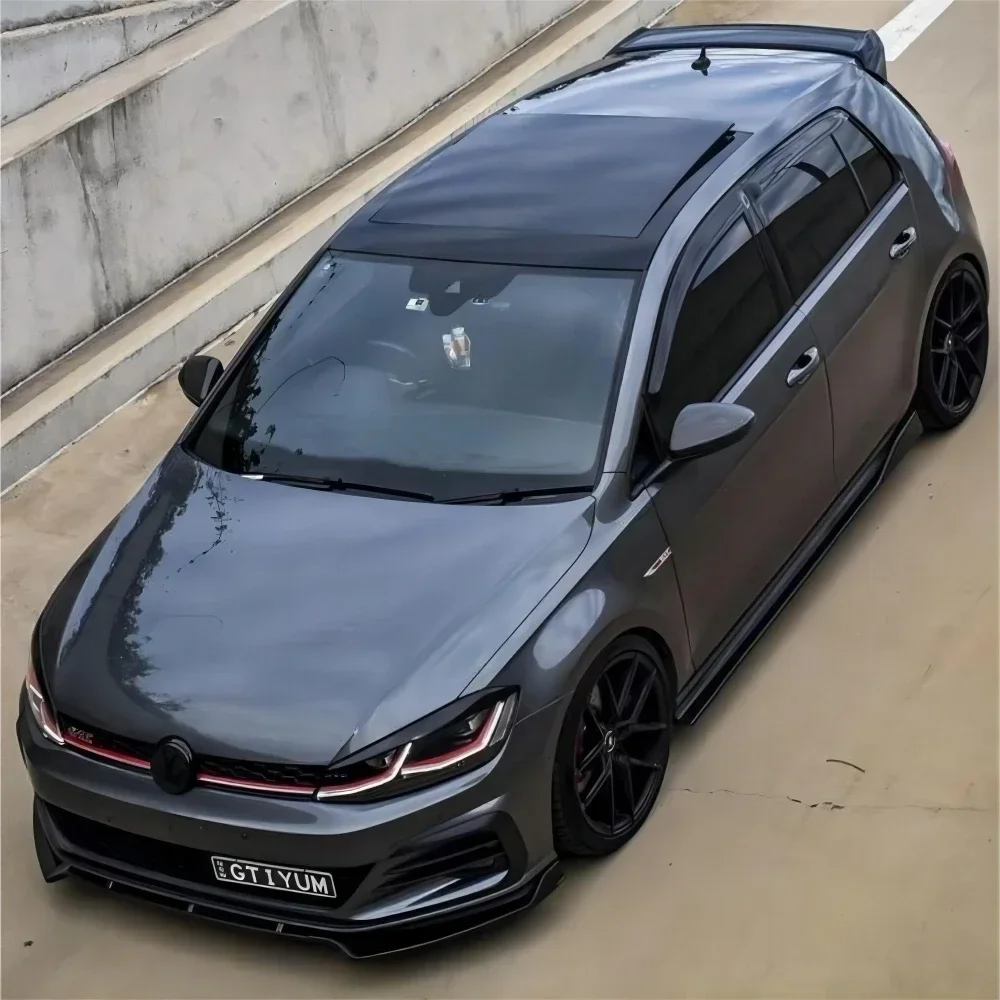 Maxton стиль блеск черный Передний бампер сплиттер губа для VW Golf 7 5 GTI GTD R-Line 2013-2020