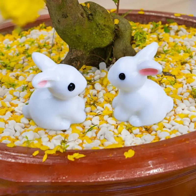 

Миниатюрные фигурки кроликов из смолы, миниатюрное украшение для сказочного сада, дома, кухни, аксессуары «сделай сам»