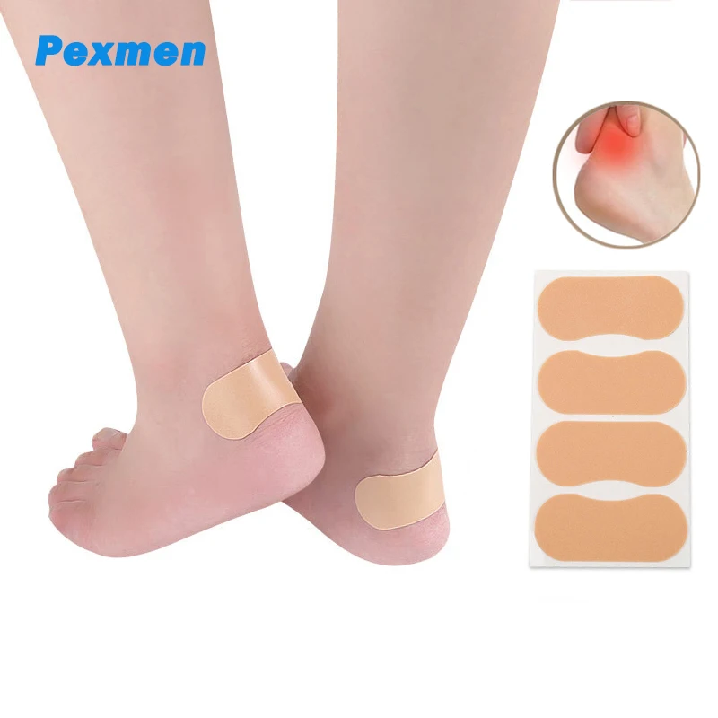 

Pexmen 4Pcs/Sheet Waterproof Heel Sticker Protector for Rubbing Friction Callus and Blister Bunion Pads Self-Adhesive Stickers