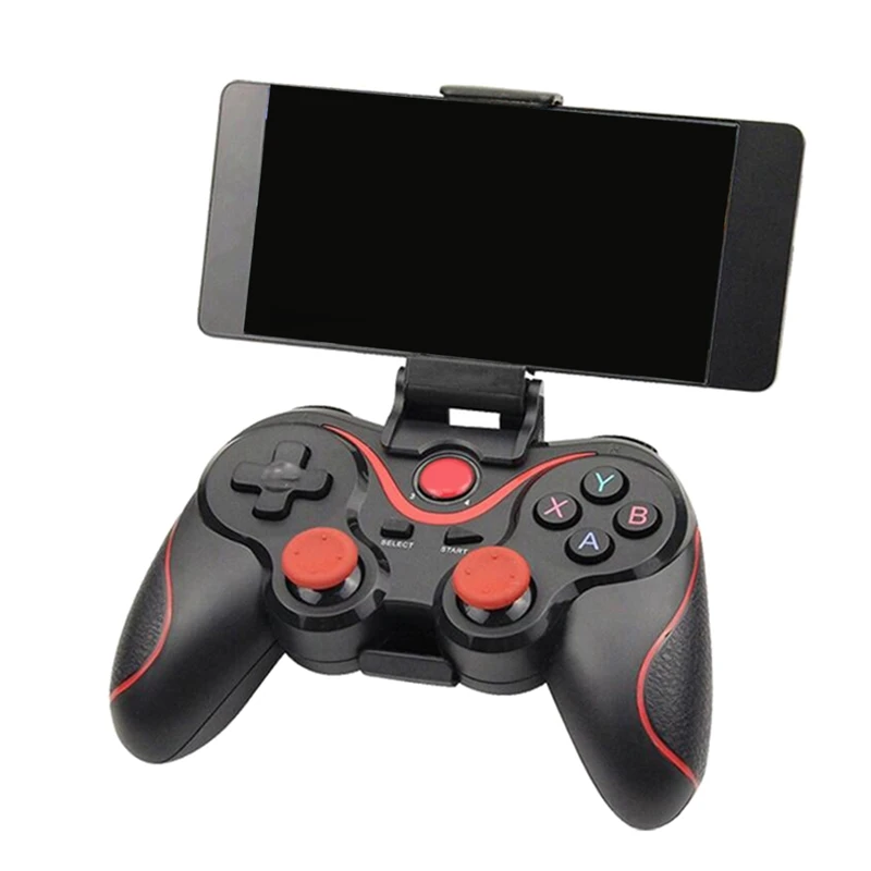 Фото Беспроводной Android геймпад T3 X3, беспроводной джойстик, игровой контроллер, Bluetooth BT3.0, джойстик для телефона, держатель для ПК №1