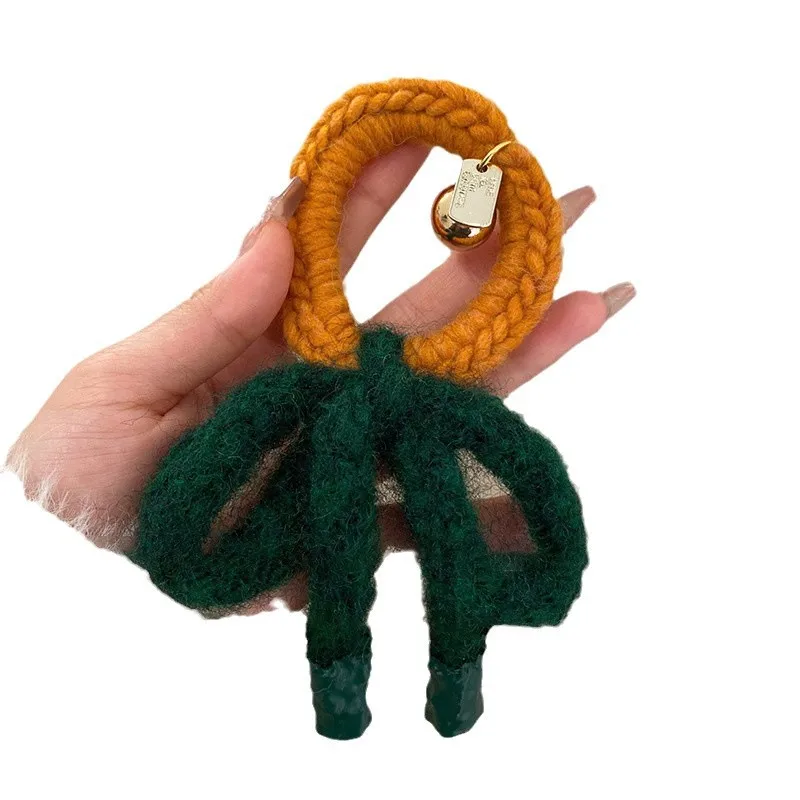 Мягкие шерстяные резинки для волос ручной работы модные с бантом девочек женские