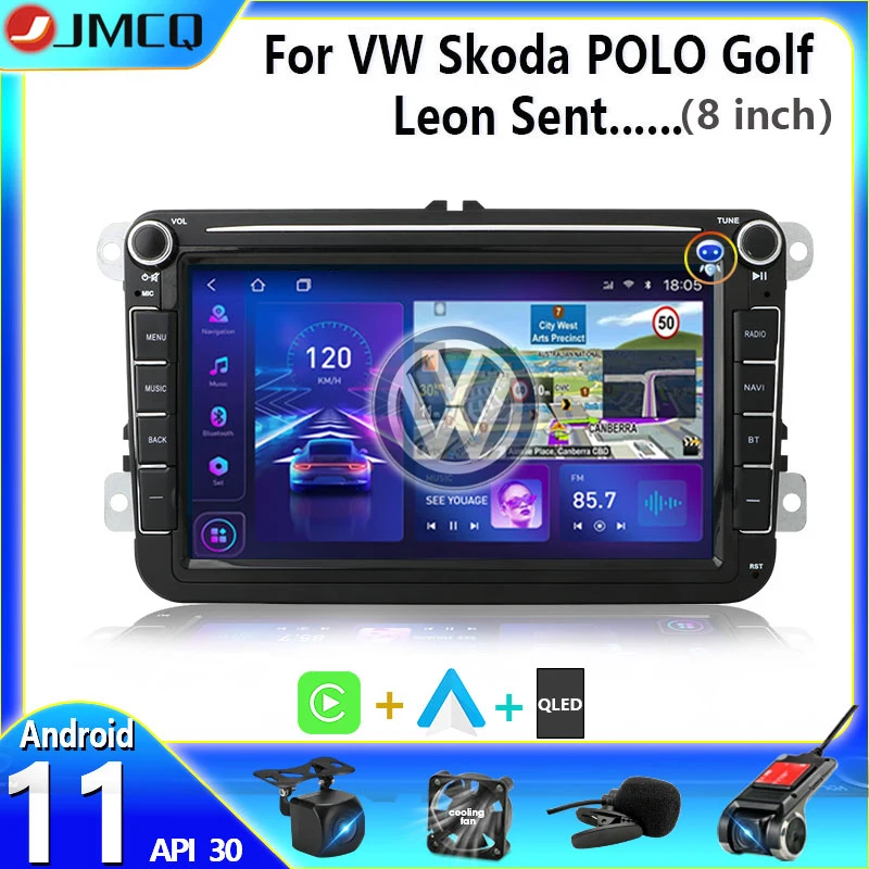 $94.73 JMCQ Android 11 Car Stereo Radio for Volkswagen VW Passat B6 B7 CC Tiguan Touran GOLF POLO 2 Din GPS Carplay Auto Head unit IPS