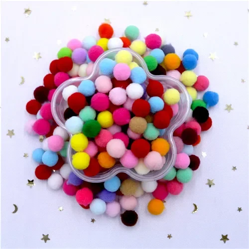 

Помпоны бархатные DHANXINZ 10 мм 400 шт.