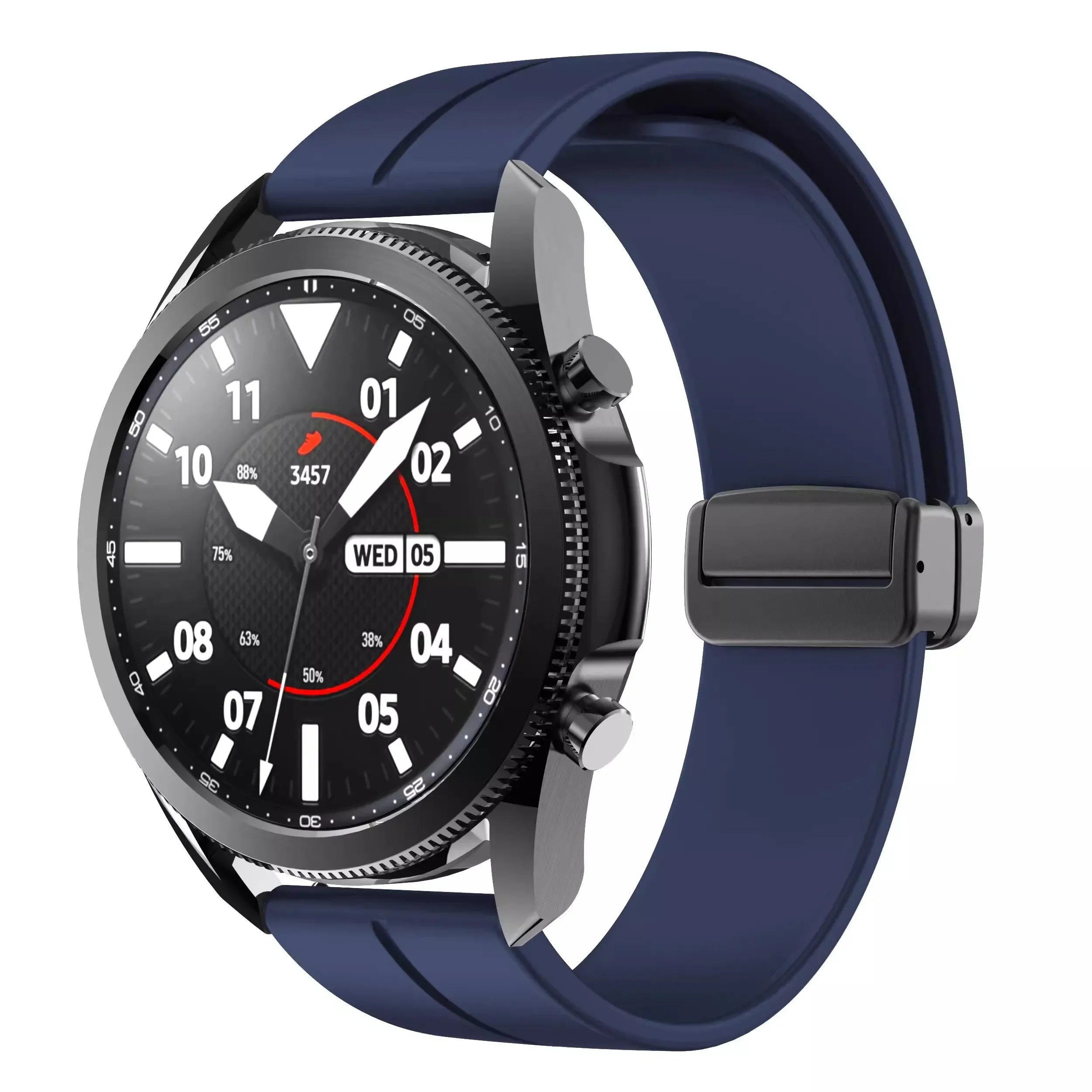 Фото Магнитный складной ремешок с пряжкой для IMIKI SF1 SmartWatch, силиконовый ремешок для IMIKI SF1 Huawei GT 5 4 Pro, ремешок для часов 46 мм, браслет №4