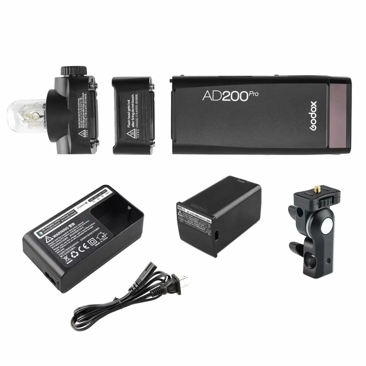 Карманная Внешняя вспышка Godox AD200Pro 200Ws TTL 2 4G HSS 1/8000s с двойной головкой и литиевой