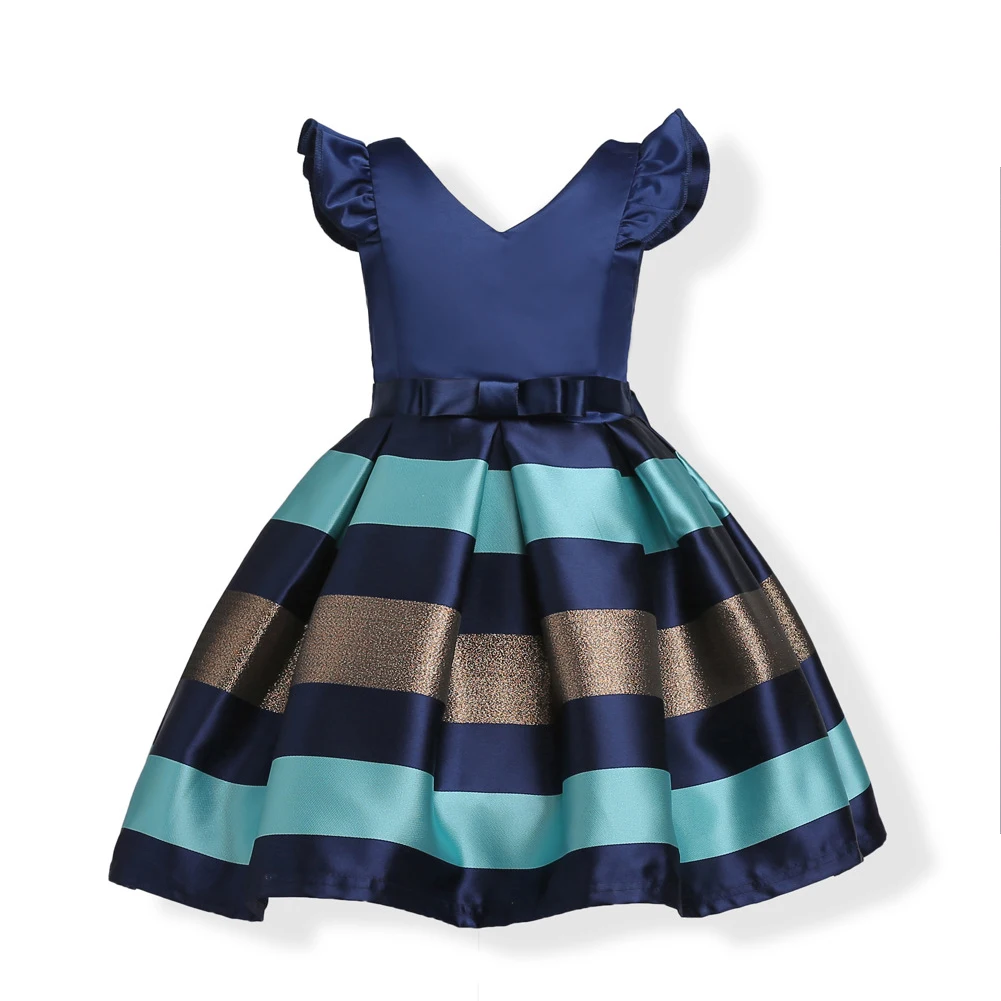 

Girl Cross Grain Gift Short Sleeve Role Play Stage Performance Party Cute Midi Polyester Children Dress
