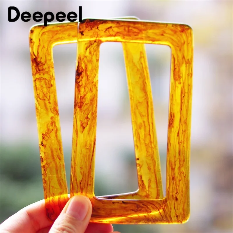 

1Pair=2Pcs 12cm Square Bag Handle Acrylic Sewing Brackets Handles for Making Bags DIY Handmade Purse Frame Handbag Accessories