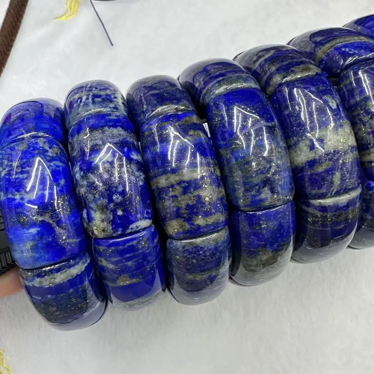 Специальное качество браслет из бусин лазурита ювелирный натурального