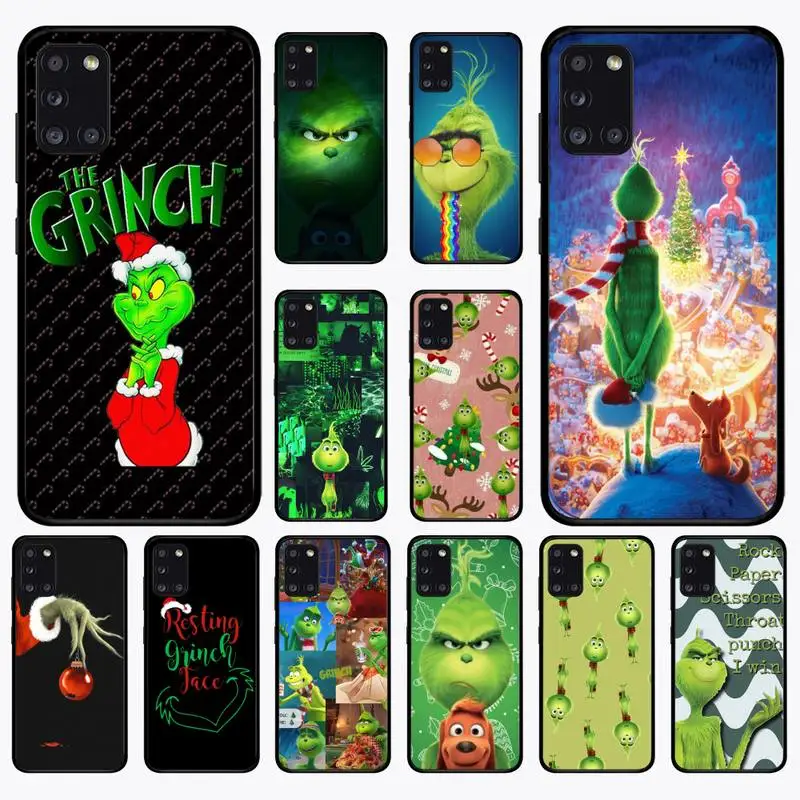 

Christmas green monster Phone Case for Samsung A51 01 50 71 21S 70 31 40 30 10 20 S E 11 91 A7 A8 2018 cover