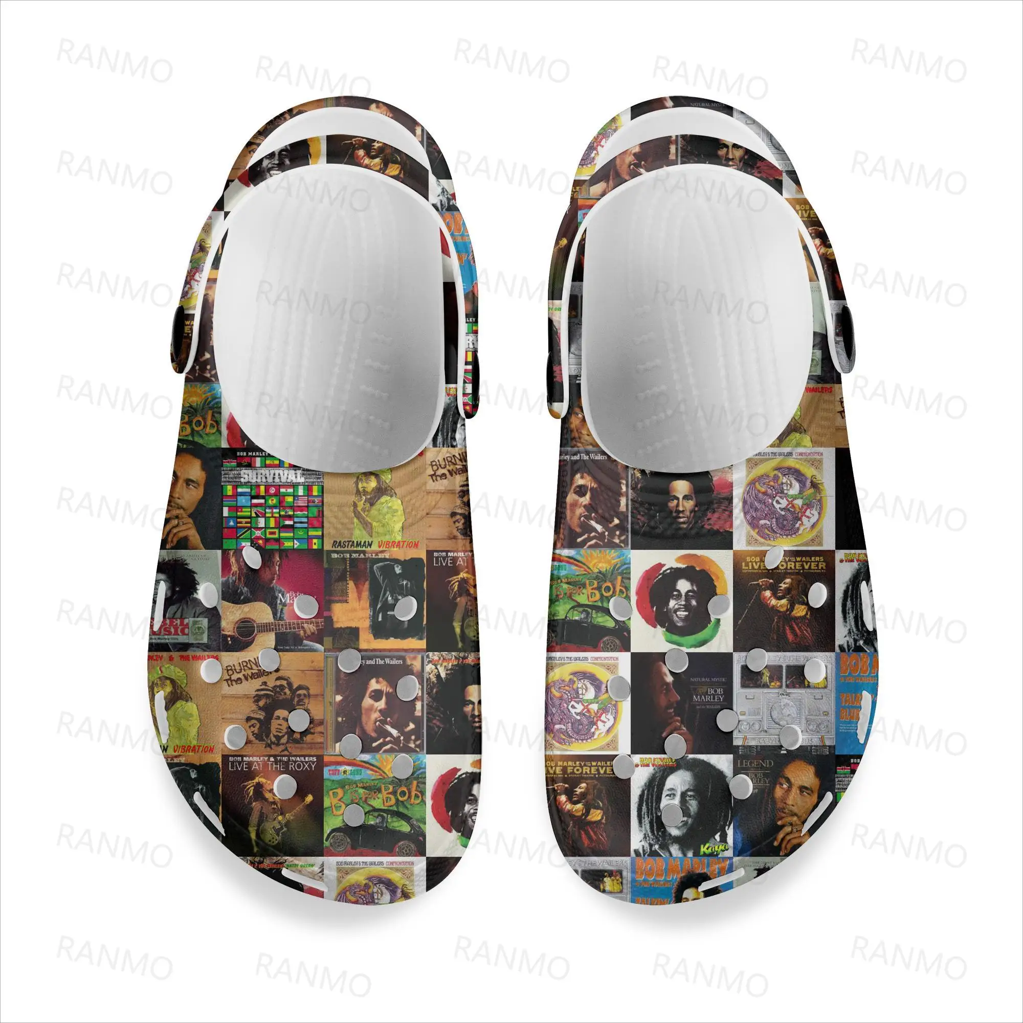 

Legend Bob Marley Reggae Rasta Home Clogs Custom Water Shoes Men Womens Teenager Shoe Garden Clog Breathable Beach Hole Slippers