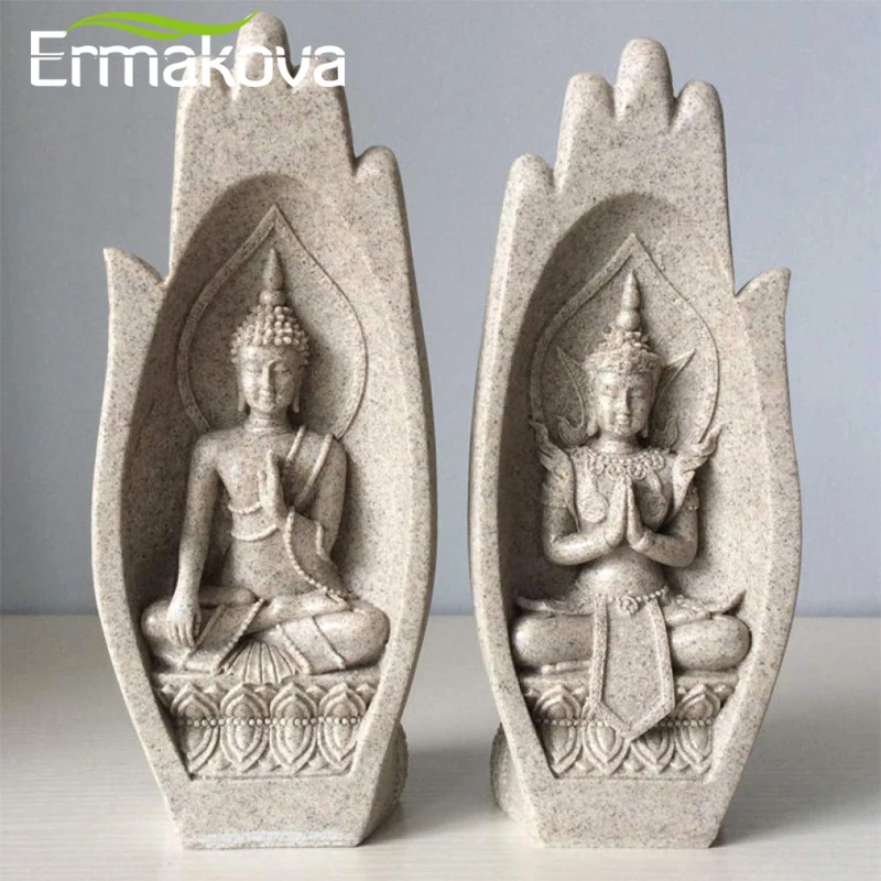 ERMAKOVA 2 шт. статуя Будды руки скульптуры фигурка монаха Tathagata Индия Йога Аксессуары
