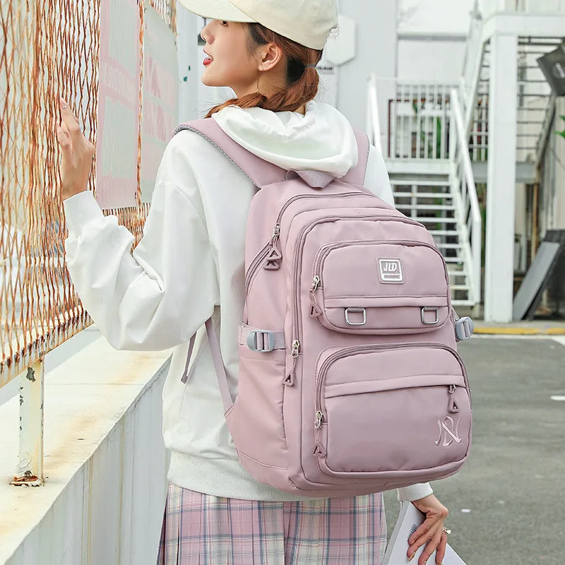 

New School Bag Student Casual Travel Backpack Large Capacity Korean Version Trend Junior High School Student Schoolbag Female