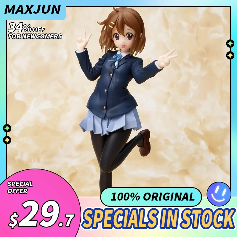 

MAXJUN Original K-ON Anime Figure Hirasawa Yui 18cm Pvc Model Toy Taito Action Collection Figure Light Tone Girl Student Uniform